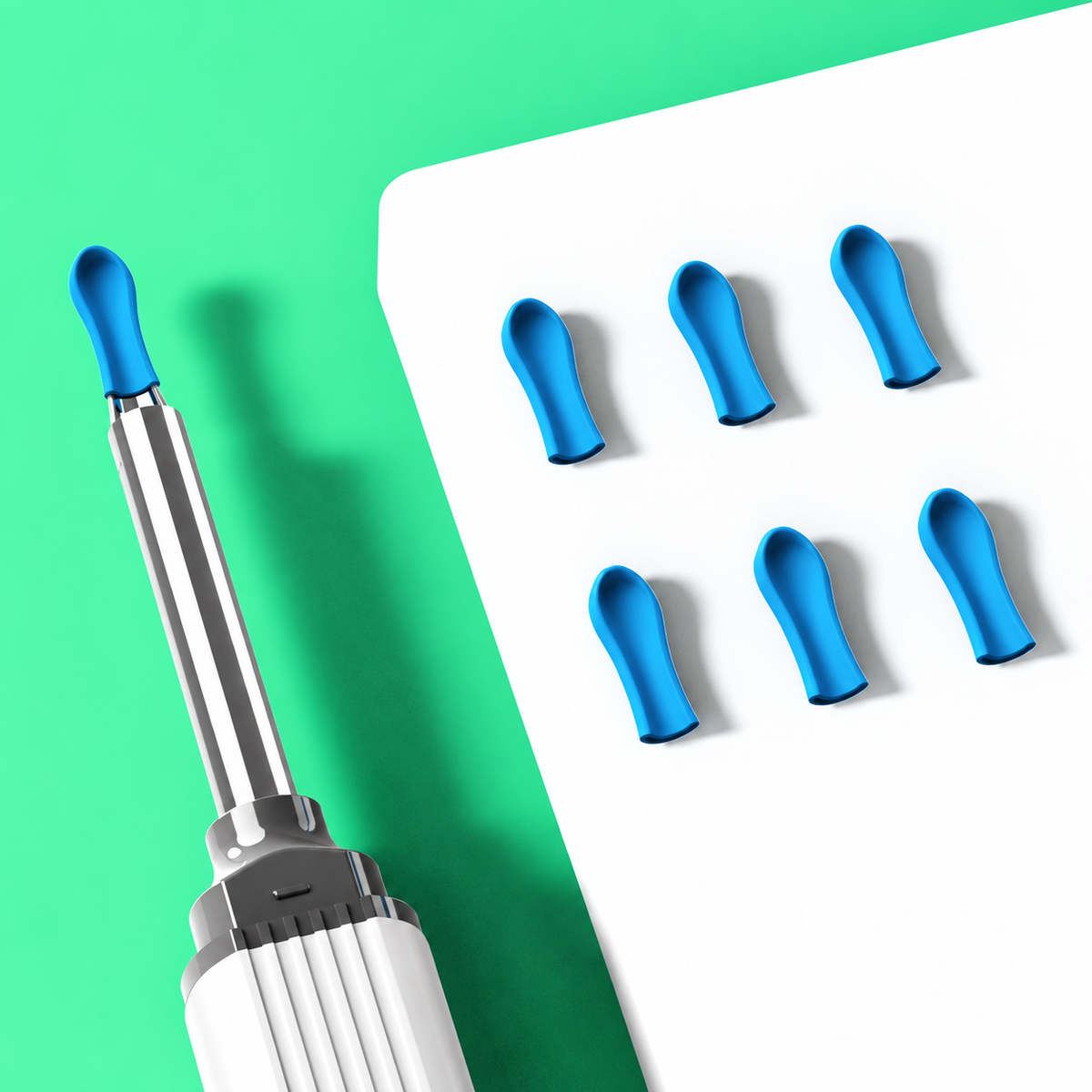 6 cuillères auriculaires en silicone souple